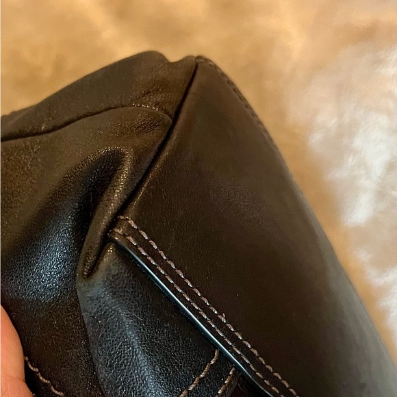 COACH Soft Black Leather Bag Purse Silver Hardware Clean Very Gently Used - Picture 15 of 15